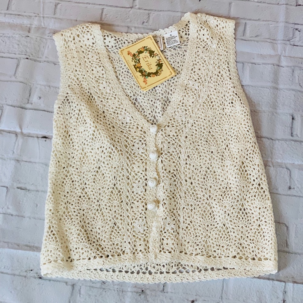 Erika Crocheted Vest Size Small - Picture 1 of 7